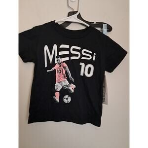 messi childs short sleeved black t shirt Size 2 T
